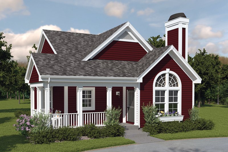 Dream House Plan - Cottage Exterior - Front Elevation Plan #57-194