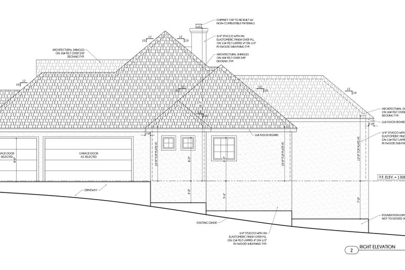 Dream House Plan - Exterior - Other Elevation 1 for European House Plan #1110-32 - 4 bed, 3 bath