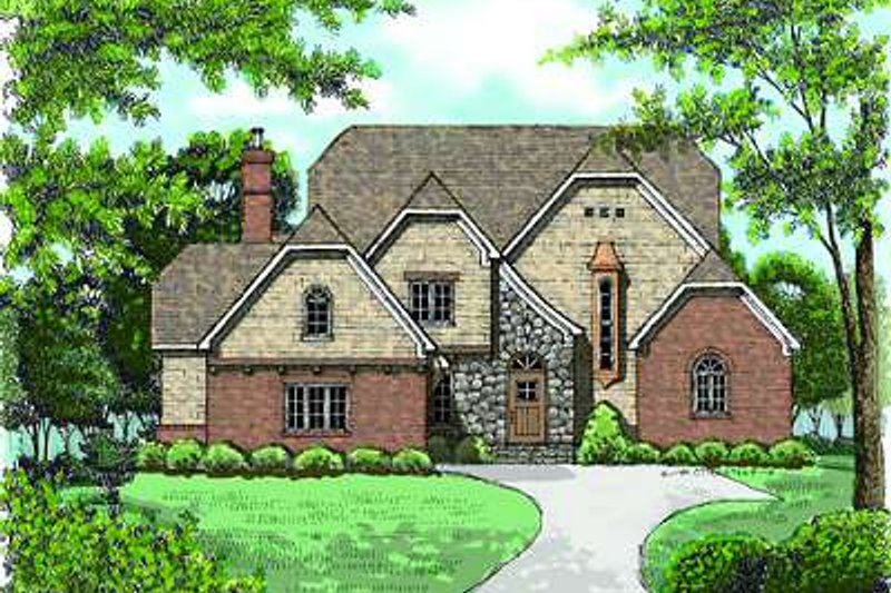 Dream House Plan - European Exterior - Front Elevation Plan #413-146