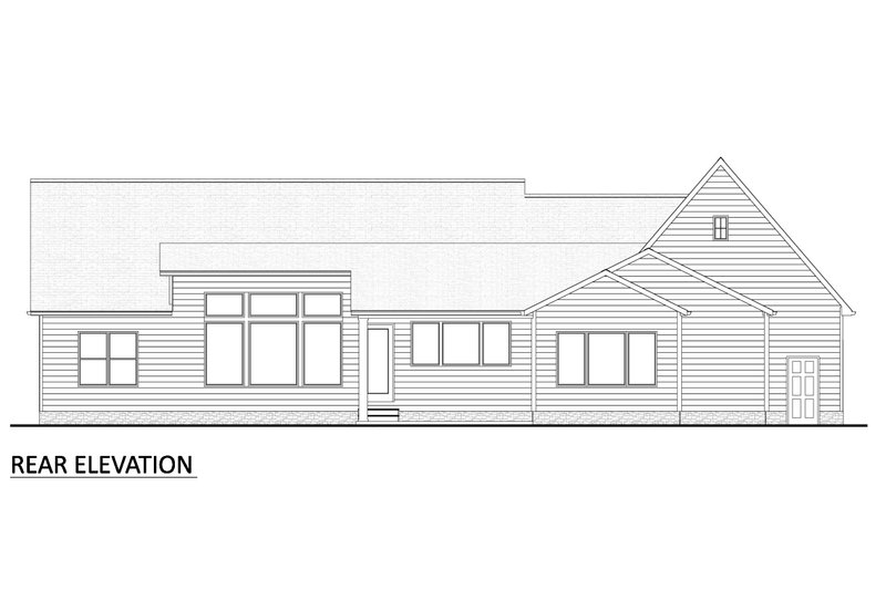 Architectural House Design - Exterior - Rear Elevation 3 for Country House Plan #1089-23 - 3 bed, 2 bath
