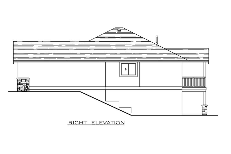 Home Plan - Exterior - Other Elevation 1 for Ranch House Plan #1100-174 - 2 bed, 2 bath