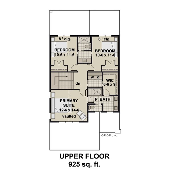 House Blueprint - Bungalow Floor Plan - Upper Floor Plan #51-1468