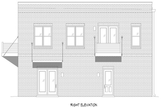 Exterior - Other Elevation 1 for Contemporary House Plan #932-524 - 2 bed, 2.5 bath