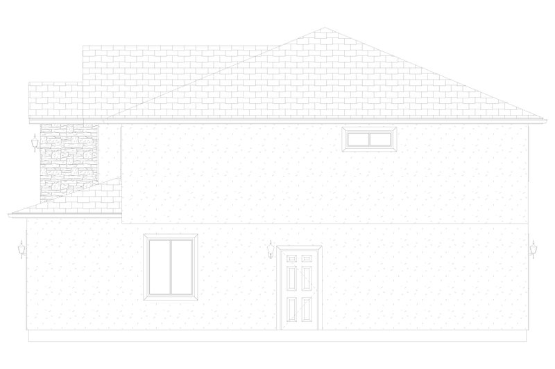 House Plan Design - Exterior - Other Elevation 2 for Traditional House Plan #1060-105 - 4 bed, 2.5 bath