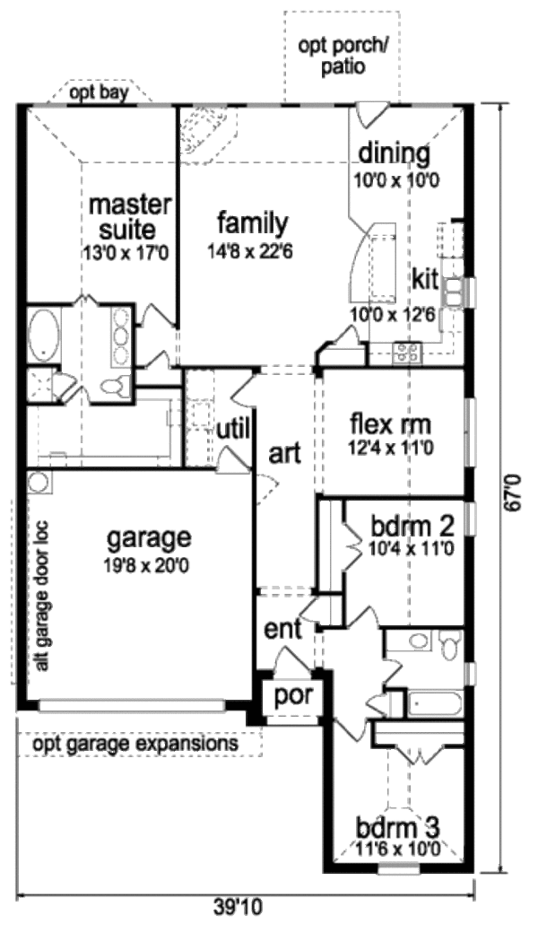 House Plan Design - Traditional Floor Plan - Main Floor Plan #84-349
