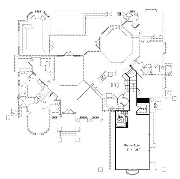 European Floor Plan - Upper Floor Plan #417-419