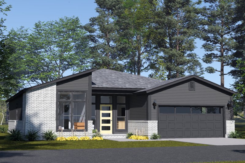 Architectural House Design - Exterior - Other Elevation 3 for Modern House Plan #513-2433 - 3 bed, 2 bath