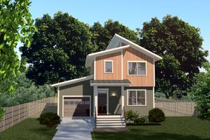 Modern Exterior - Front Elevation Plan #79-371
