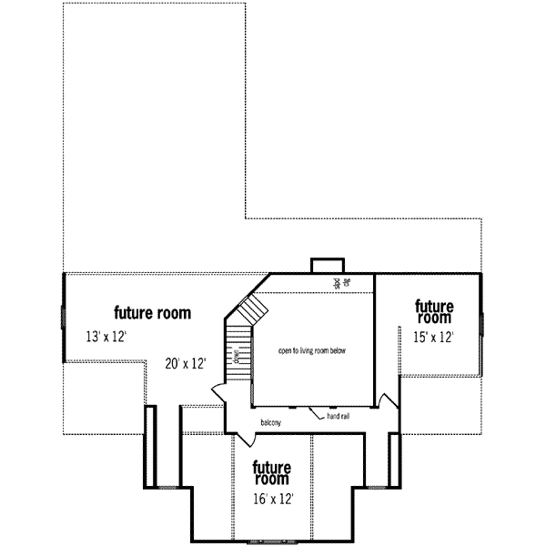 House Blueprint - Mediterranean Floor Plan - Upper Floor Plan #45-241