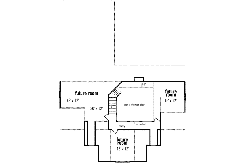 Architectural House Design - Floor Plan - Upper Floor for Mediterranean House Plan #45-241 - 3 bed, 3 bath