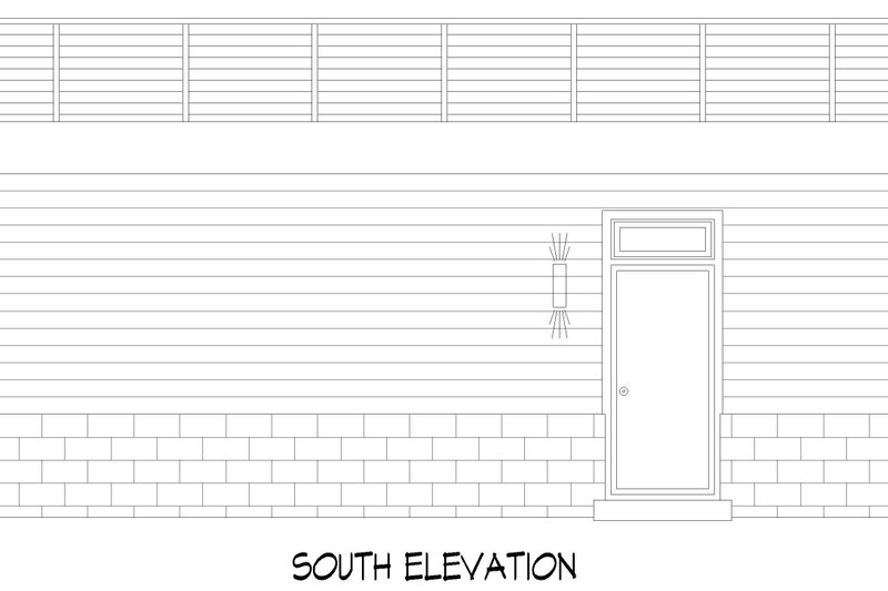 House Blueprint - Exterior - Other Elevation 1 for Country House Plan #932-1157, 0 bath