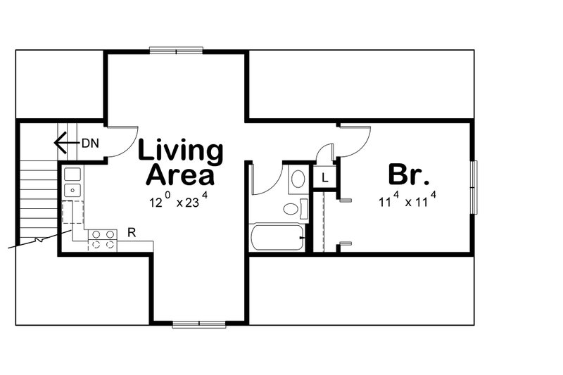 Dream House Plan - Floor Plan - Upper Floor for Traditional House Plan #20-2309 - 1 bed, 1 bath