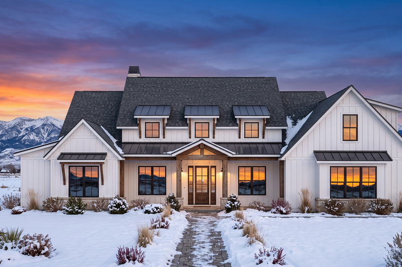 Architectural House Design - Exterior - Front Elevation 5 for Farmhouse House Plan #1096-215 - 4 bed, 3.5 bath