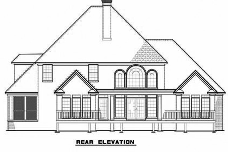 Dream House Plan - Exterior - Rear Elevation for Traditional House Plan #17-2721 - 3 bed, 2.5 bath