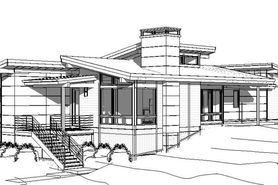 Exterior - Other Elevation for Modern House Plan #895-120 - 3 bed, 2 bath