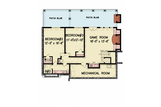 Floor Plan - Upper Floor for Traditional House Plan #54-705 - 3 bed, 2 bath