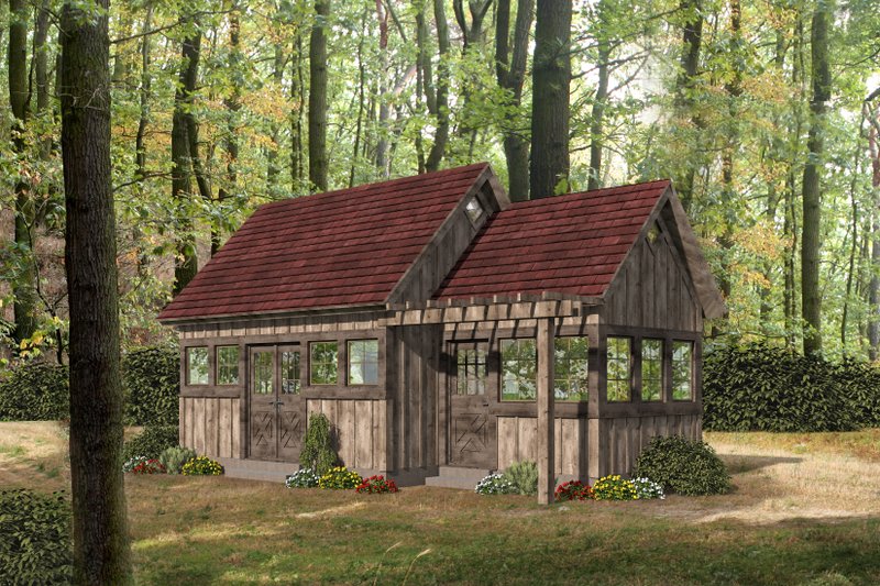 Dream House Plan - Cabin Exterior - Front Elevation Plan #932-219