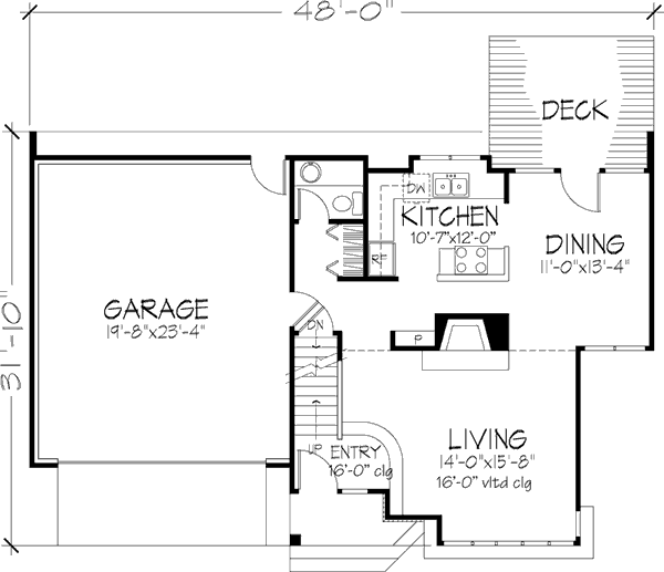 Home Plan - Country Floor Plan - Main Floor Plan #320-360