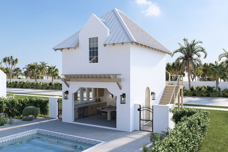 House Blueprint - Exterior - Other Elevation for Beach House Plan #455-764 - 1 bed, 2 bath
