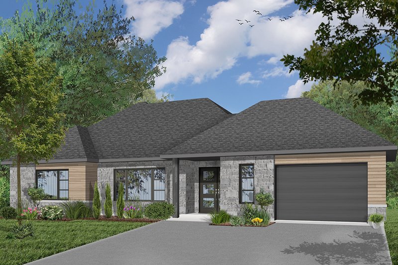 Home Plan - Exterior - Front Elevation 5 for Ranch House Plan #23-2650 - 2 bed, 1 bath