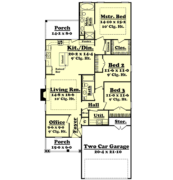 Dream House Plan - Cottage Floor Plan - Main Floor Plan #430-25
