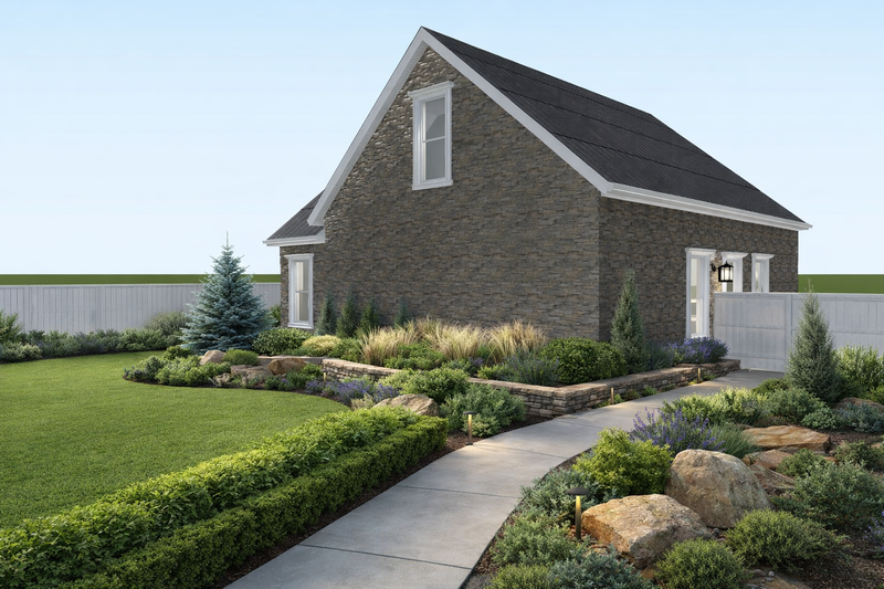 House Blueprint - Exterior - Other Elevation for Traditional House Plan #1060-484, 1.5 bath