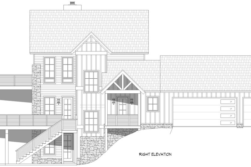 Architectural House Design - Exterior - Other Elevation 1 for Contemporary House Plan #932-1170 - 4 bed, 4 bath