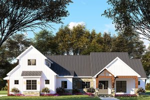 Exterior - Front Elevation 3 for Barndominium House Plan #923-130 - 3 bed, 2.5 bath