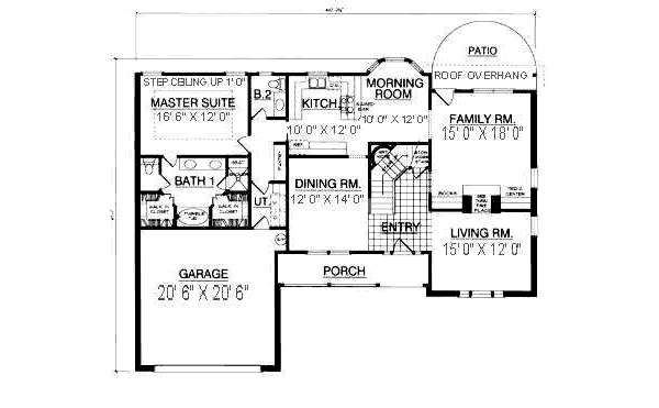 Country Floor Plan - Main Floor Plan #40-240