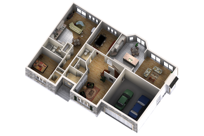 Dream House Plan - Floor Plan - Main Floor 1 for Traditional House Plan #25-4610 - 4 bed, 3 bath