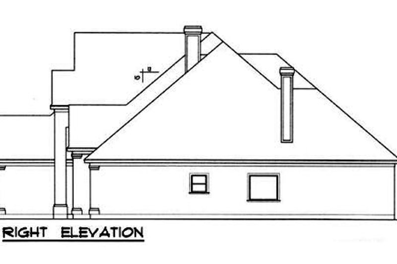 Home Plan - Exterior - Other Elevation 1 for European House Plan #40-238 - 5 bed, 4 bath