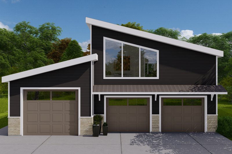Architectural House Design - Modern Exterior - Front Elevation Plan #1060-155