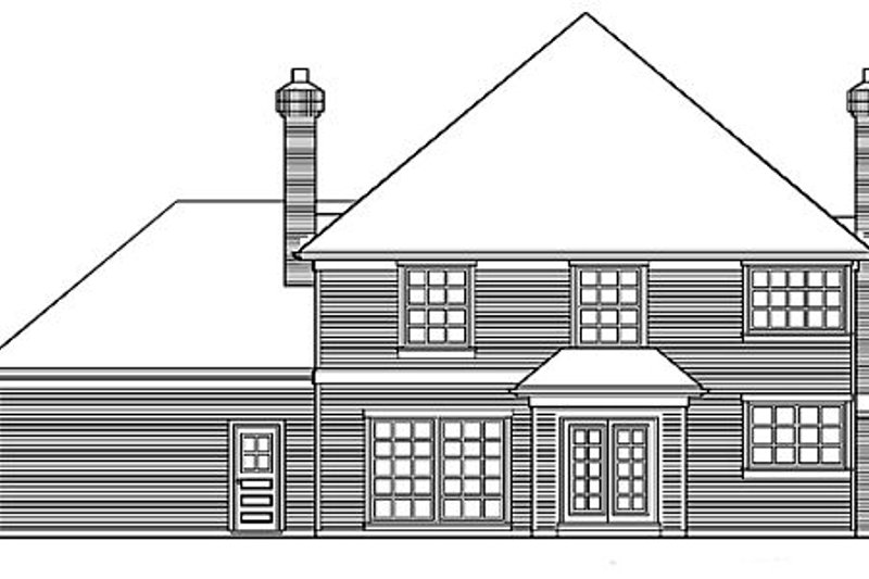 Home Plan - Exterior - Rear Elevation for Traditional House Plan #48-448 - 4 bed, 2.5 bath