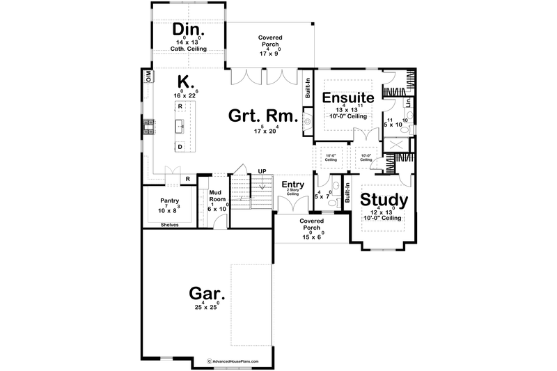 Dream House Plan - Floor Plan - Main Floor for Traditional House Plan #455-557 - 5 bed, 3.5 bath