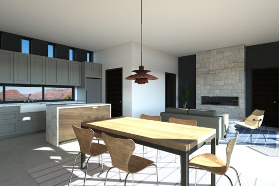 Interior - Dining Room for Modern House Plan #933-14 - 2 bed, 2 bath