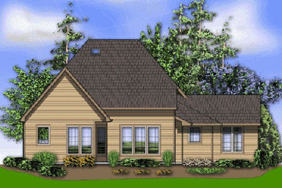 Exterior - Rear Elevation for Craftsman House Plan #48-372 - 3 bed, 2.5 bath
