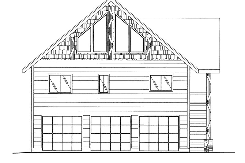 Home Plan - Exterior - Front Elevation 3 for Modern House Plan #117-240 - 2 bed, 1 bath