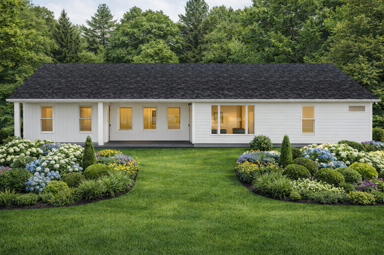Exterior - Rear Elevation for Craftsman House Plan #1111-46 - 4 bed, 3.5 bath