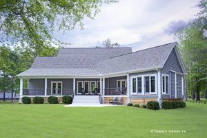 Exterior - Rear Elevation for Craftsman House Plan #929-962 - 3 bed, 2.5 bath