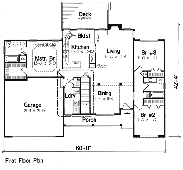 Ranch Floor Plan - Main Floor Plan #312-271