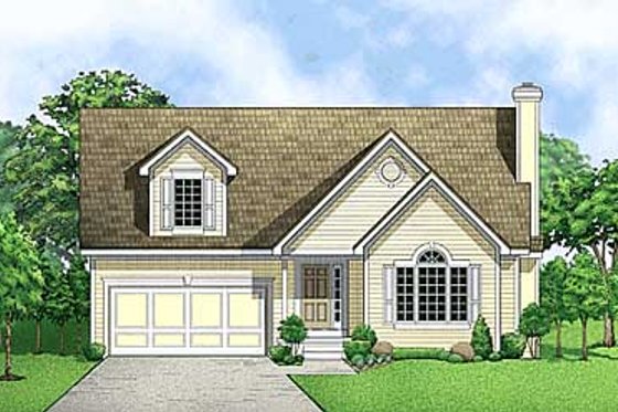 Exterior - Front Elevation for Traditional House Plan #67-466 - 3 bed, 2.5 bath
