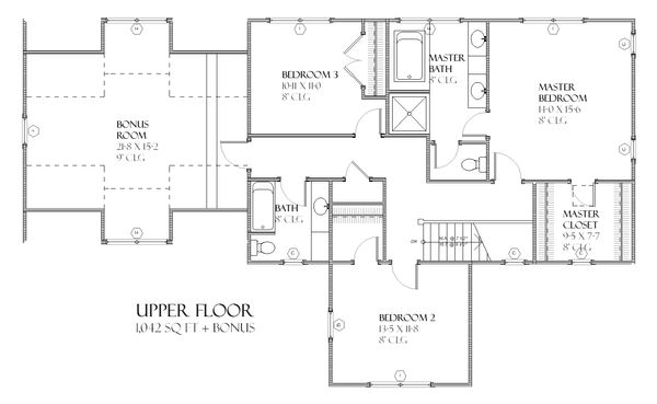 Farmhouse Floor Plan - Upper Floor Plan #901-72