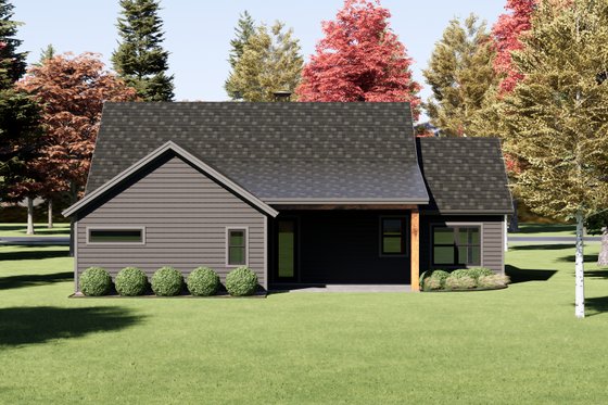 Exterior - Rear Elevation for Country House Plan #1096-111 - 3 bed, 2 bath