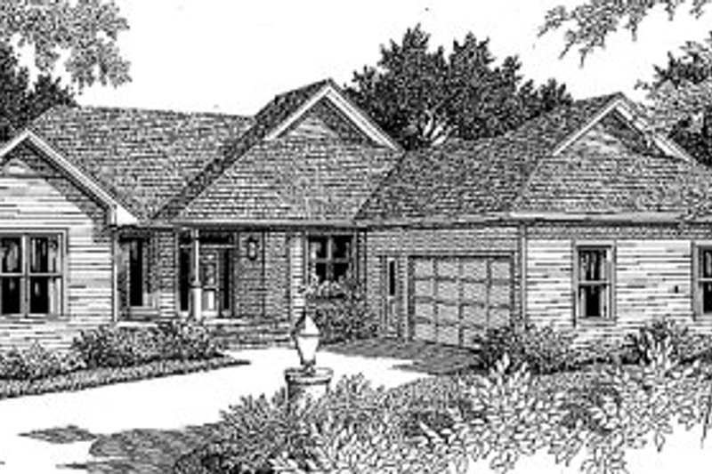 Architectural House Design - Traditional Exterior - Front Elevation Plan #41-142