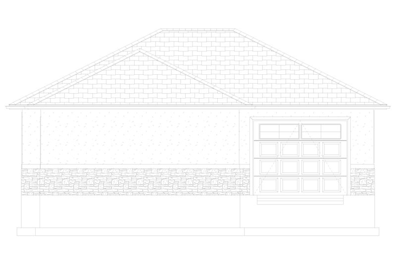 House Plan Design - Exterior - Rear Elevation 1 for Traditional House Plan #1060-136, 1 bath