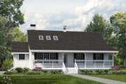 Country Style House Plan - 3 Beds 2 Baths 1298 Sq/Ft Plan #47-645 