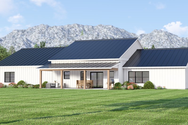 House Plan Design - Exterior - Rear Elevation 1 for Farmhouse House Plan #1064-159 - 3 bed, 2 bath