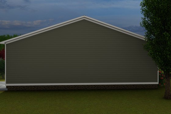 Exterior - Rear Elevation for Traditional House Plan #1060-71, 0 bath