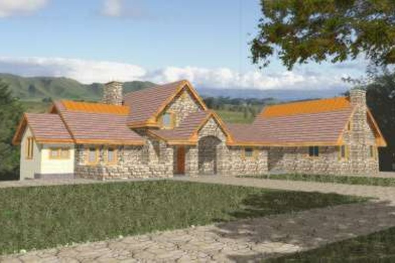Dream House Plan - European Exterior - Front Elevation Plan #117-448