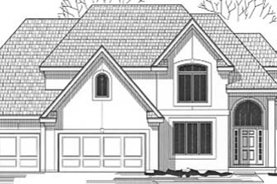 Exterior - Front Elevation for Traditional House Plan #67-546 - 4 bed, 3.5 bath